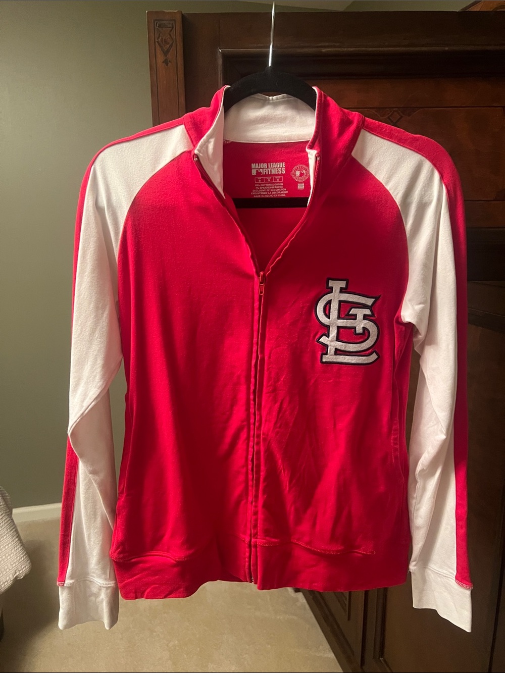 St. Louis Cardinals Red & White Women's Zip-Up Jacket